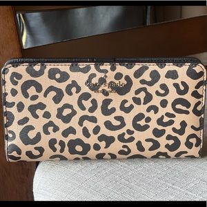 Kate Spade Leopard Darcy Slim Bi-fold Wallet
